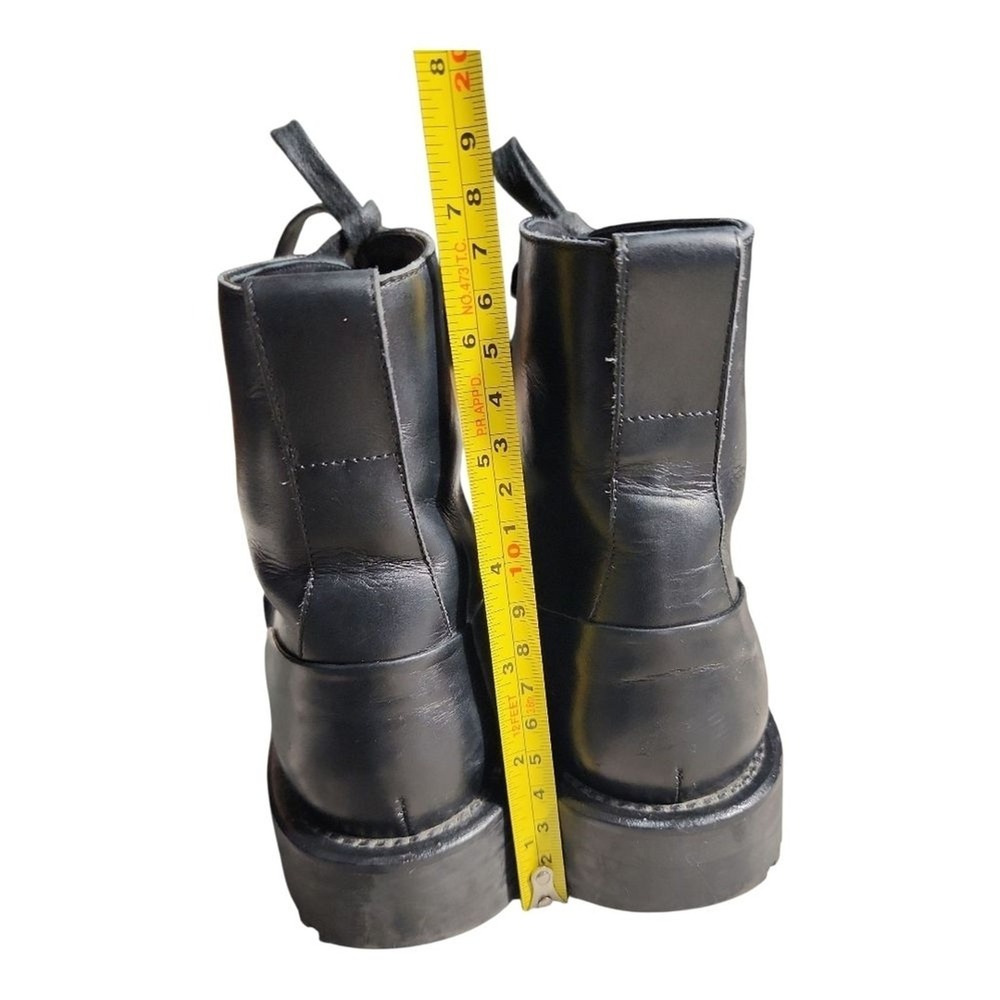 Burberry Chain Combat Boots Women Sz5 (IT35) Black Edgy Lug Sole Grunge designer - Picture 9 of 13